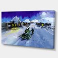thumbnail image 2 of Winter Road and Night Sky - Extra Large Landscape Canvas Art Print, 2 of 4