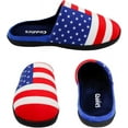 thumbnail image 2 of Coddies USA Flag Slippers | Patriotic American House Shoes | Funny Novelty Gift For Men, Women & Kids | US Slippers | Great Present for the Whole Family (EU 44-45, 10.5-12 Men, 13-14 Women), 2 of 7