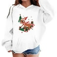 thumbnail image 4 of SonxaHe Big Girl Boy Hoodies Christmas Cartoon Print Long Sleeved Sweatshirt Kids Soft Holiday Party Casual Hoodies White,Sized 11-12, 4 of 6