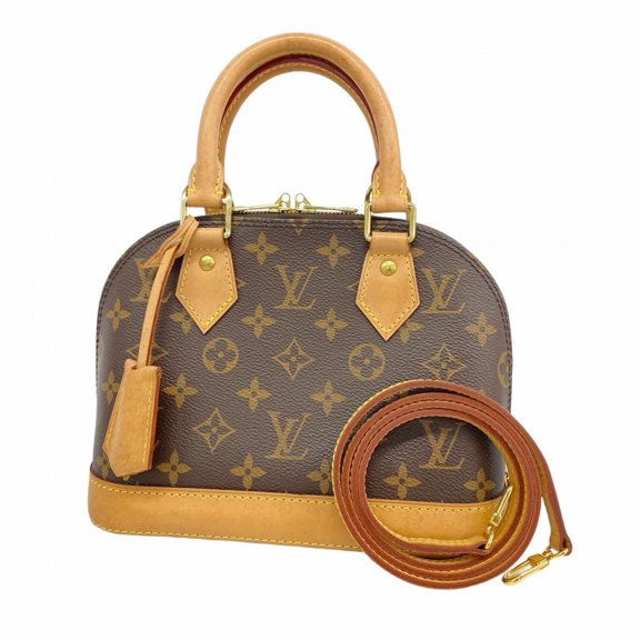 Pre-Owned Louis Vuitton Alma BB Monogram Handbag M53152 Brown 2-way bag for women