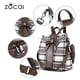 thumbnail image 3 of Mochila-Cartera Mujer ZOCAI Moda Mochilas Cuero PU Bolsa Hombro Antirrobo Bolso Mano Caqui, 3 of 3