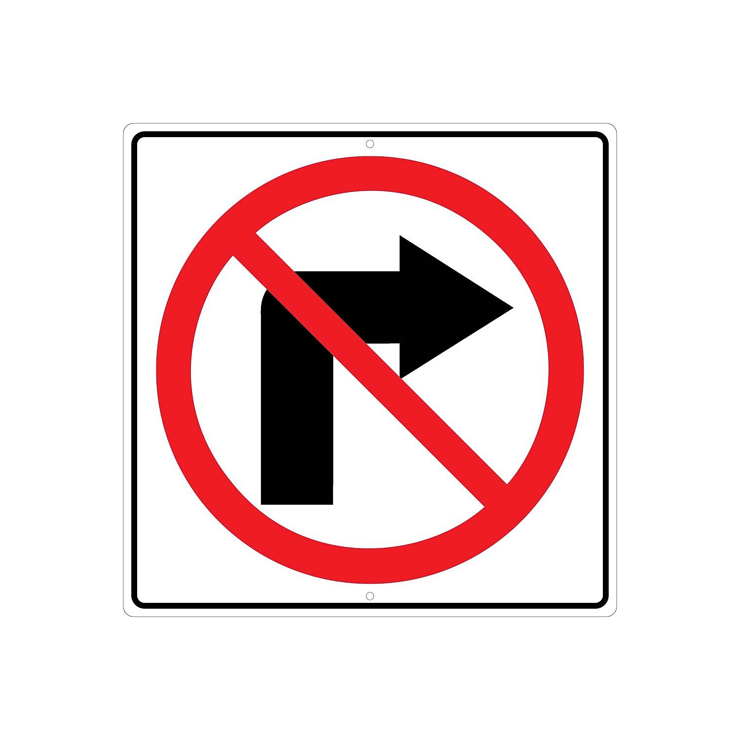 National Marker Reflective "Graphic No Right Turn Arrow Symbol