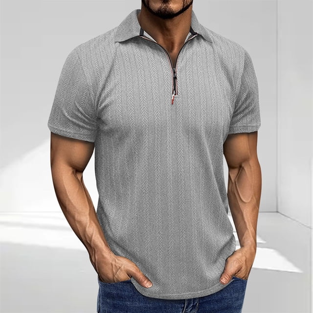 pstuiky camisetas para hombre, Camisa de manga corta para hombre, estilo étnico, informal, de color liso, con solapa y chaqueta ropa de hombre m