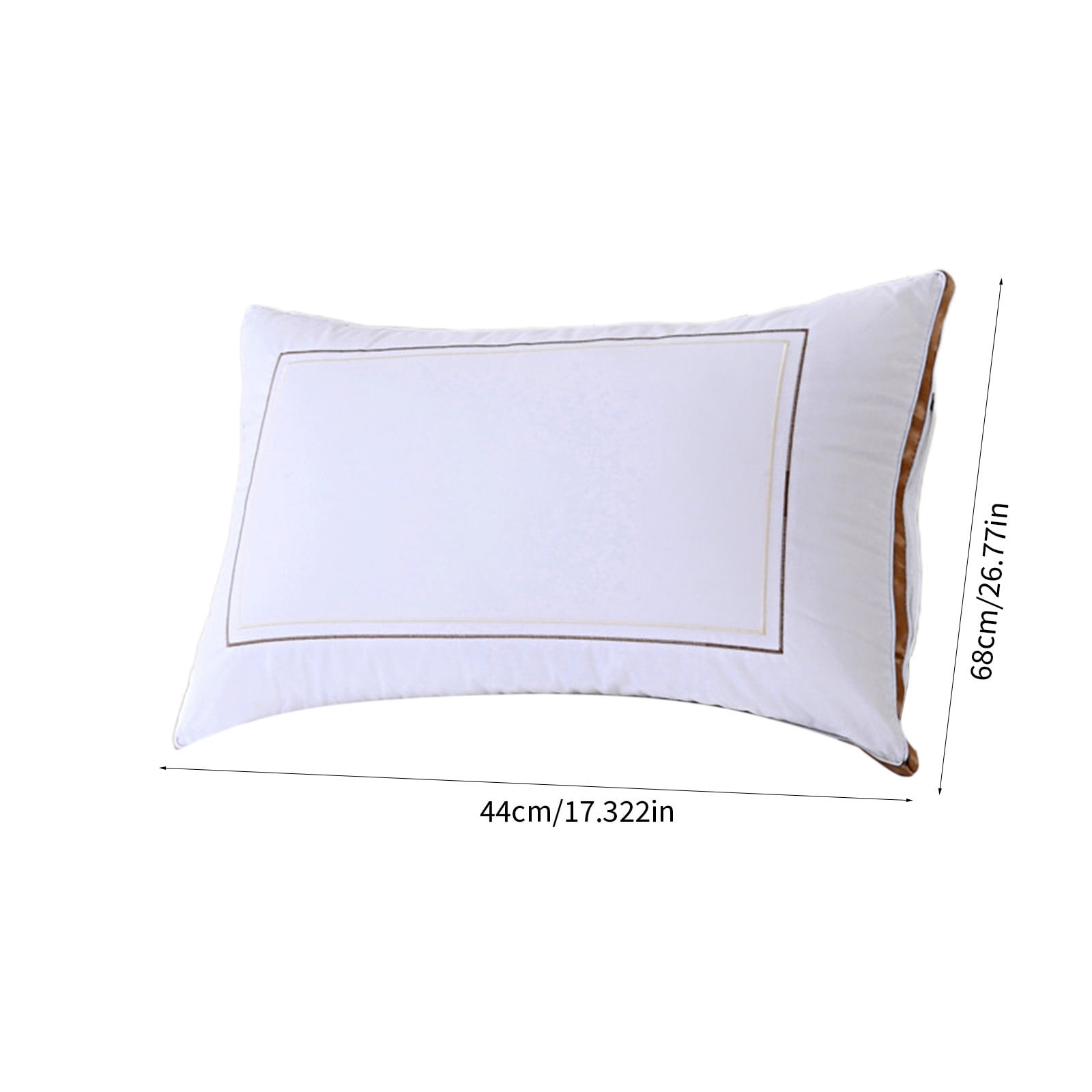 100% Cotton Hotel Pillows, U.S. Made Hypoallergenic Pillows with Down Alternative Fiber Fill for Side & Back Sleepers, Set of 1, Three Comfort Levels, (Soft, Medium, Firm) Soft