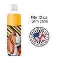 thumbnail image 4 of Carolines Treasures LH9242MUK Basset Hound Candy Cane Holiday Christmas Ultra Hugger for slim cans Slim Can multicolor, 4 of 6