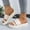White, variant on Maoxin Women's Sandals Fashion Casual Summer Round Head Solid Color One Line Thick Soled Sandals Ladies Sandals Black 37