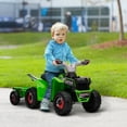 thumbnail image 2 of Aosom 6V Kids ATV Quad, Battery Powered Electric Vehicle for Kids - Green, 2 of 10