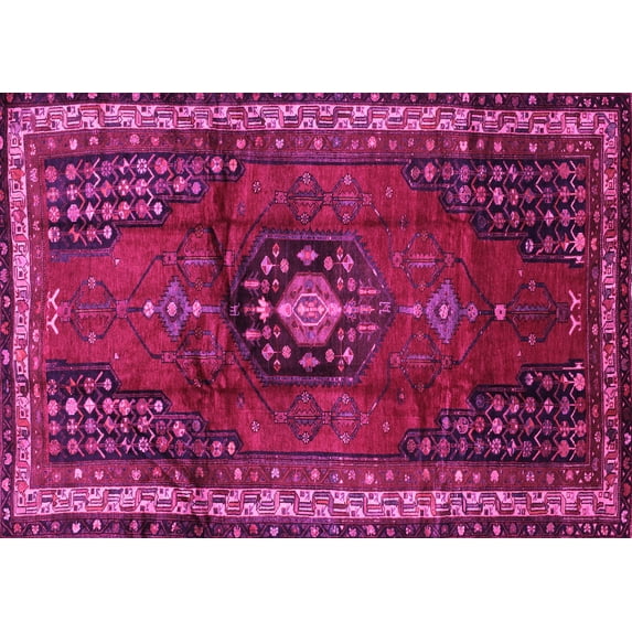 Ahgly Company Indoor Rectangle Persian Pink Traditional Area Rugs, 2' x 5'