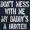 Navy, variant on Funny Don't Mess with Me Daddy Hunts Bodysuit Jumper Girls Infant Baby Brisco Brands 6M