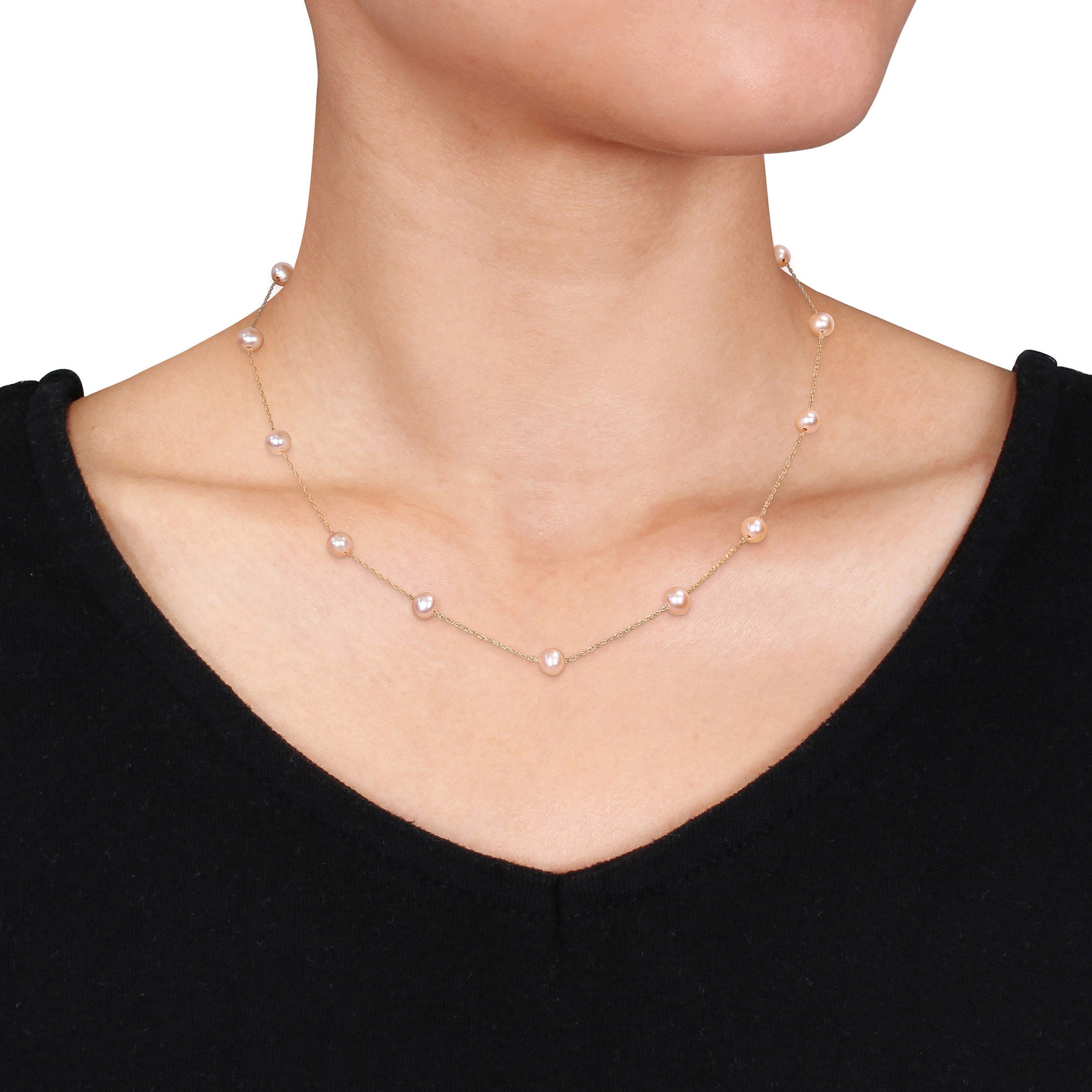 Everly Women's Cultured Pearl 14k Yellow Gold Necklace