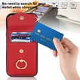 thumbnail image 5 of Wallet Case Compatible with iPhone 11 Pro Max, Case with Card Holder,with a strap, RFID Blocking Leather Cover 360°Rotation Ring Kickstand Protective Bumper Designed for Apple iPhone 11 Pro Max,Red, 5 of 10