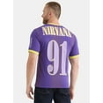 thumbnail image 3 of Nirvana Men’s and Big Men's Graphic Mesh Football Jersey Style Shirt, Sizes XS-3XL, 3 of 5