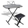 61-Key Electric Keyboard with Music Stand+Keyboard Stand and Stool Set