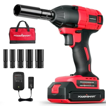 PowerSmart Brushless Cordless Impact Wrench 1/2 inch, 2.0Ah 20V Battery & Fast Charger Included