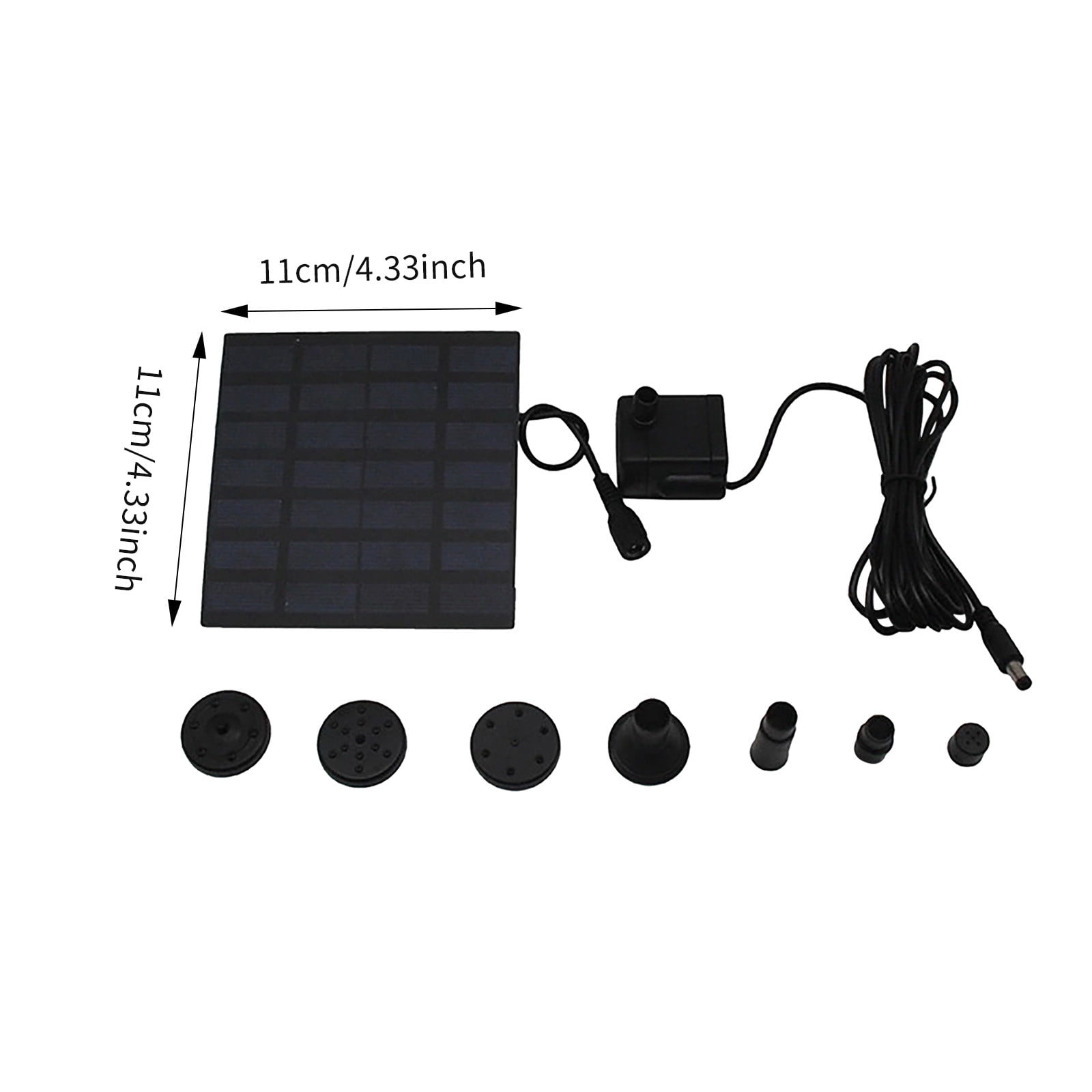 (Clearance) BNNG Solar Water Fountain, Water Lily Solar Fountain for Bird Bath, Garden Decor Solar Fountain, Fountain Pump for Bird Bath Outside Pond and Backyard, 7 Nozzles