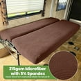 thumbnail image 5 of Hudson Comfort RV Couch Covers for Sofa Bed – 2-Piece Backrest and Seat Covers Ideal for Jackknife – Camper Slip Covers for RV Furniture – Super Stretchable Fabric with 1cm Elastic - Chocolate, 5 of 12