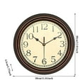 thumbnail image 3 of Clock Retro Silent Non Ticking Round Classic Clock Quartz Decorative Battery Operated Wall Clock For Living Room Kitchen Home Office 12 Inch, 3 of 7