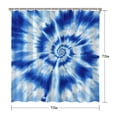 thumbnail image 5 of Blue Tie Dye Mandala Pattern Shower Curtain 72"x72" ,Bathroom Decorative Shower Curtains Set with 12 Hooks,Modern Waterproof Washable Shower Curtain, 5 of 6