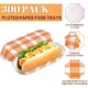 thumbnail image 3 of Bandejas de papel para salchichas Ocmoiy, 300 unidades, desechables, 15 cm, color naranja, 3 of 7
