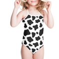 thumbnail image 3 of FOR U DESIGNS 1-2T Girls Bathing Suit One Piece Cow Print Swimwear Leotards for Swimming Dancing Comfy Halter Neck Sleeveless Swimsuit for Teens Kids, 3 of 6