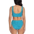 thumbnail image 3 of Daiia Blue Glitter Women's Bikini Set Two Piece Swimsuit High Waisted Bikini Adjustable Straps Bikini Perfect for Beach, Pool, and Summer Vacation-Small, 3 of 9