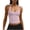 Pink, variant on Women's Casual Backless Tank Top Halter Neck Sleeveless Crew Neck Solid Color Pullover Vacation Party Fashion Blouse, Pink XL