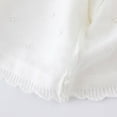 thumbnail image 2 of Shrug Cardigan Long Sleeve Toddler Baby Girls Crochet Floral Button Closure Crop Knit Sweaters Little Girl Dress Cover-Up, White, 6 Years, 2 of 7