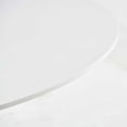 thumbnail image 3 of PORKISS Round Dining Table for 4, 42 inch Kitchen Table with Steel Legs, Dinner Table for Home Dining Room Kitchen, White, 3 of 6