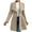 #1 long sleeve_Khaki, variant on Women's Shawl Collar Wool Trench Coat Button Down Lapel Midi Length Timeless Office Outerwear Winter Warm Classic Investment Piece
