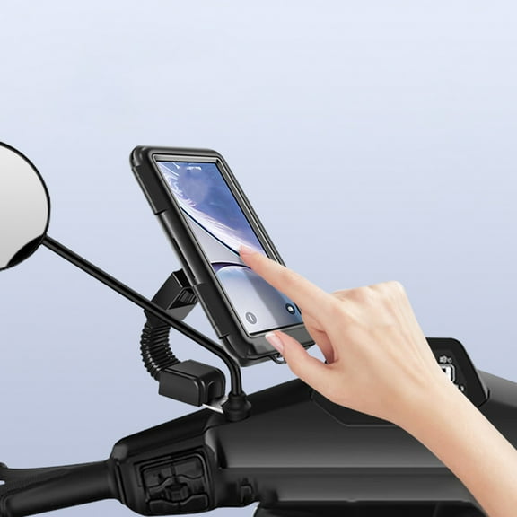 HONITANO 1 Set Mobile Phone Holder Bike Snowmobile Riding Black Heat Resistant