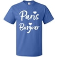 thumbnail image 3 of Inktastic Paris Bonjour with Hearts in White Text T-Shirt, 3 of 5