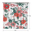 thumbnail image 5 of Waterproof Beautiful Colorful Floral Shower Curtain 72x72 Inch Boho Style Polyester Unique Shower Curtain for Bathroom Hotel Home Decor with 12 Plastic Hooks, 5 of 5