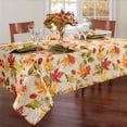 thumbnail image 2 of Elrene Home Fashions Autumn Leaves Fall Printed Tablecloth, 60" x 120" Rectangle, 2 of 5