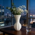 thumbnail image 5 of Decorative Vase - Modern Boho Style Ribbed Plastic Bud Vases for Flowers, Mini Small Vases for Shelf, Shelves, Bookshelf, Entryway Table & Home Decor Aesthetic, 5 of 6
