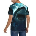 thumbnail image 2 of Hirioo Undersea Shark for Men's Baseball T-shirt Shirts Short Sleeve Casual Summer Button Stretch T Shirts,Size S-4XL-4X-Large, 2 of 7