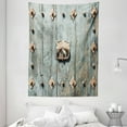 thumbnail image 1 of Rustic Tapestry, European Cathedral with Rusty Old Door Knocker Gothic Medieval Times Spanish Style, Wall Hanging for Bedroom Living Room Dorm Decor, 60W X 80L Inches, Turquoise, by Ambesonne, 1 of 2