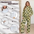 thumbnail image 4 of Renewold St. Patrick's Day Sweatsuits for Women Set Sweatshirts and Wide Leg Pants Tracksuit 2 Piece Outfits Womens Holiday Outfits Jogging Suit, Green Four Leaf Clover Checkered Pattern, L, 4 of 7