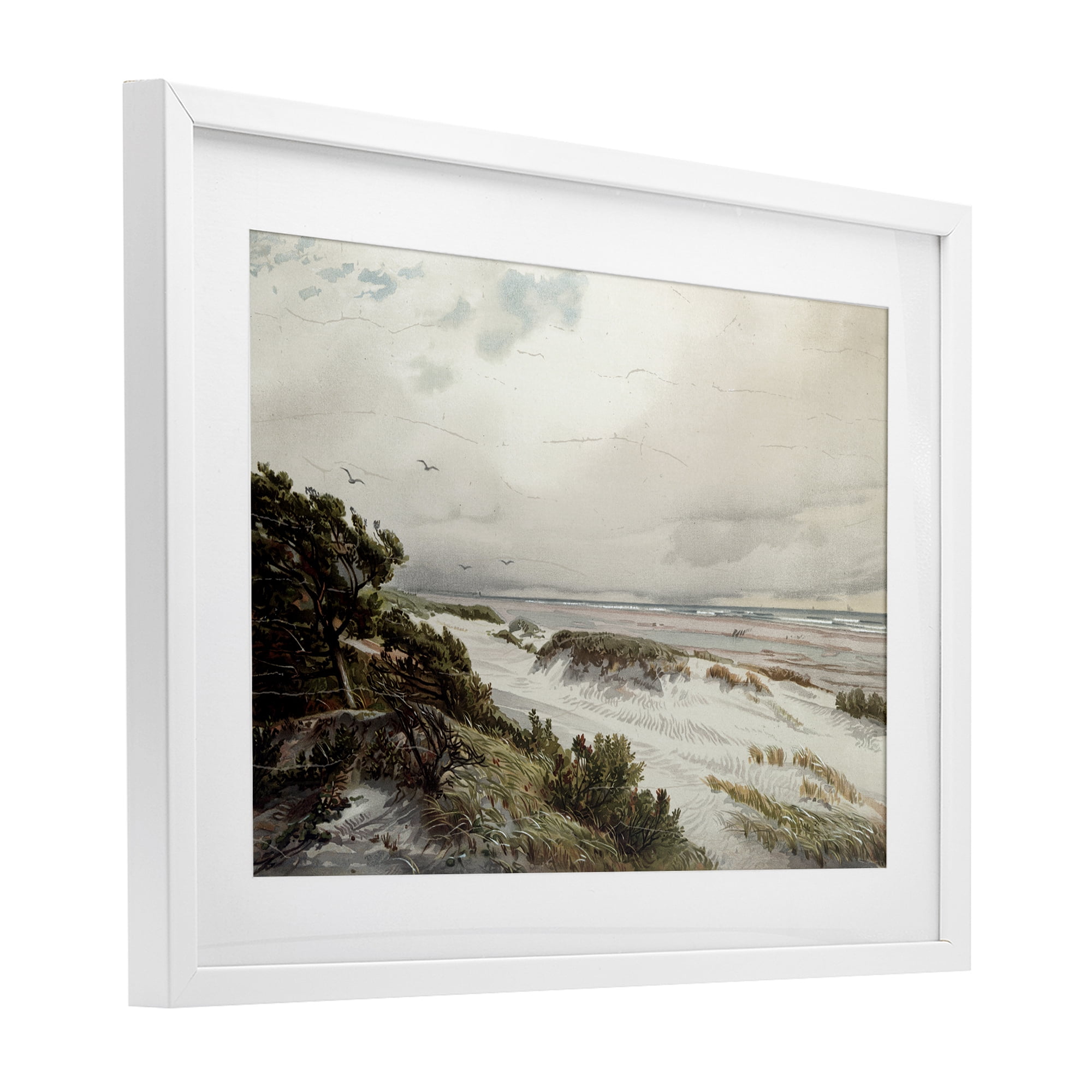 Stupell Industries Bountiful Success Beach White Framed Print Under Glass, design by Lula Bijoux & co.
