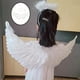 thumbnail image 4 of Disfraz de ángel para Niñas Macarena con alas de Plumas 80x40cm, 4 of 8