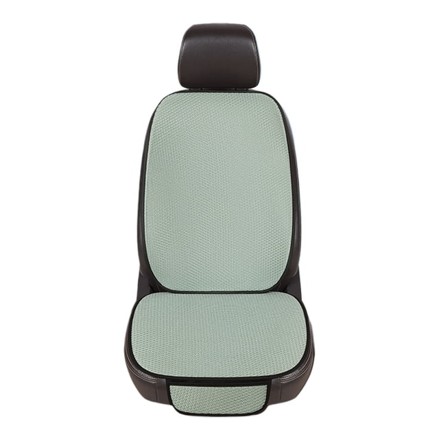 Green Auto Seat Cushion And Backrest Set With Ventilation Design For Enhanced Airflow And Comfort