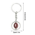 thumbnail image 2 of Suncoda Christmas Balls Christmas Ball Ornaments Rotating Small Basketball Soccer Baseball Keychain Metal Ball Key Chain Christmas Day Gift Christmas Decorations Clearance, 2 of 2
