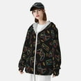 thumbnail image 3 of Saiise Colorful Game Controller Pattern Sun Protection Hoodie for Men and Women, Lightweight Quick-Dry Windproof with Hood and Zip-XX-Large, 3 of 7