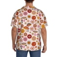 thumbnail image 3 of Kdxio Men's Hawaiian Shirt for Men Short Sleeve Shirt Fall 70s Groovy Hippie Summer Casual Holiday Beach Button Down T-Shirts, 3 of 5