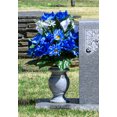 thumbnail image 2 of Sympathy Silks Artificial Cemetery Flowers Blue Daisy/Rose/White Calla Lily for a vase, 2 of 8