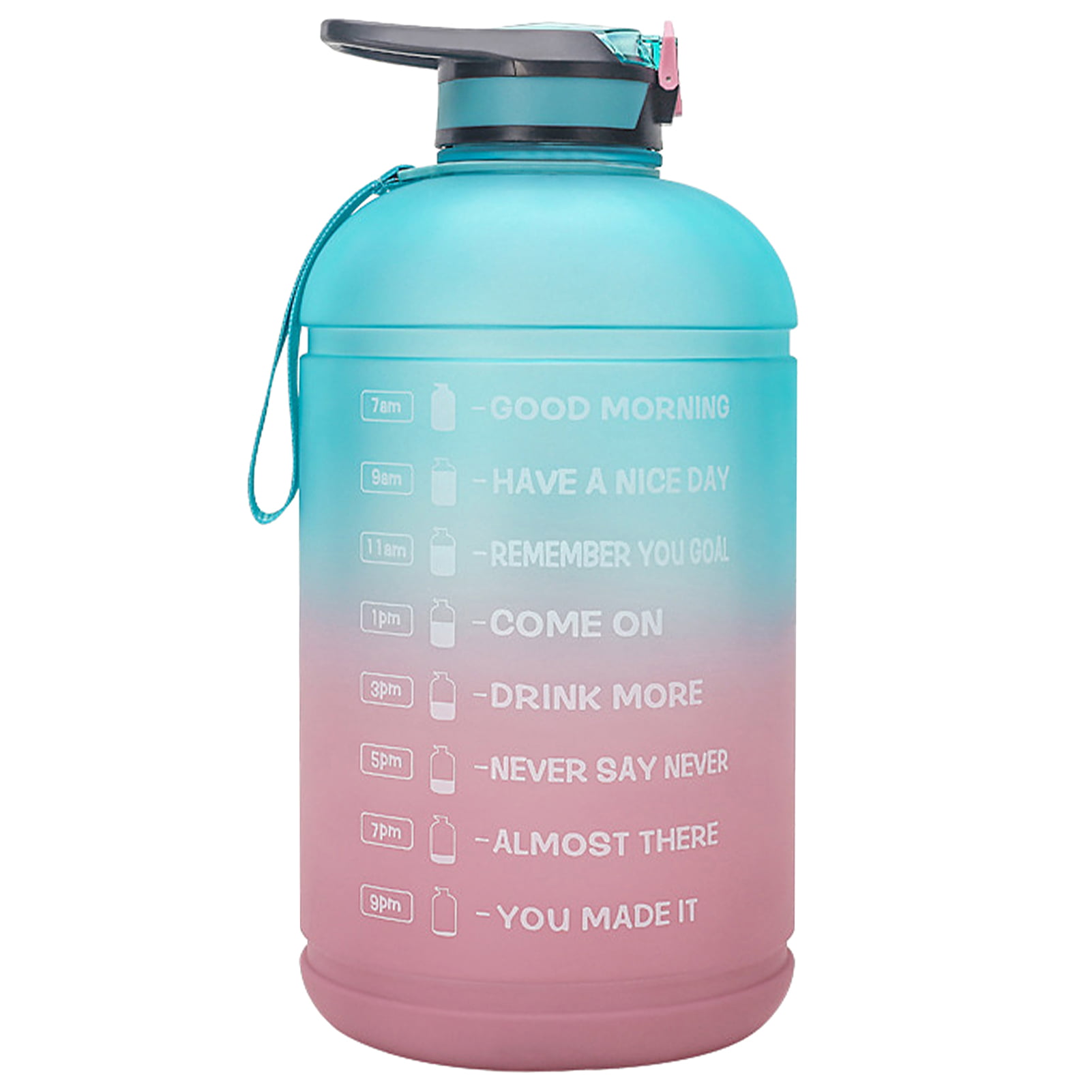 purple/blue gradient Leakproof & BPA Free Daily Water Bottle Perfect for Fitness Gym SANKUU 64oz/Half Gallon Motivational Water Bottle with Straw & Time Maker Sports 