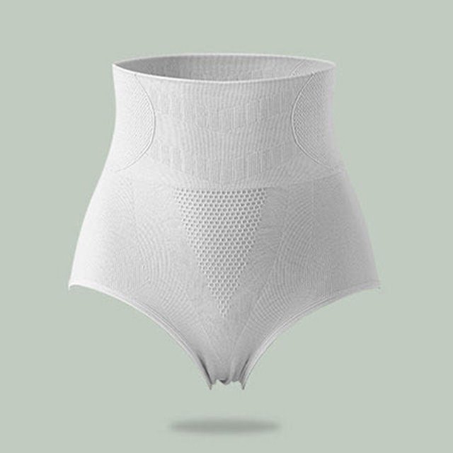 Bragas de cintura alta ropa interior de mujer Bragas transpirables M-XL Gris M Colcomx ropa interior adelgazante