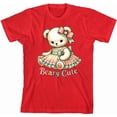 thumbnail image 3 of Beary Cute Teddy Bear Boy's Red Crew Neck Short Sleeve Tee-Medium, 3 of 4
