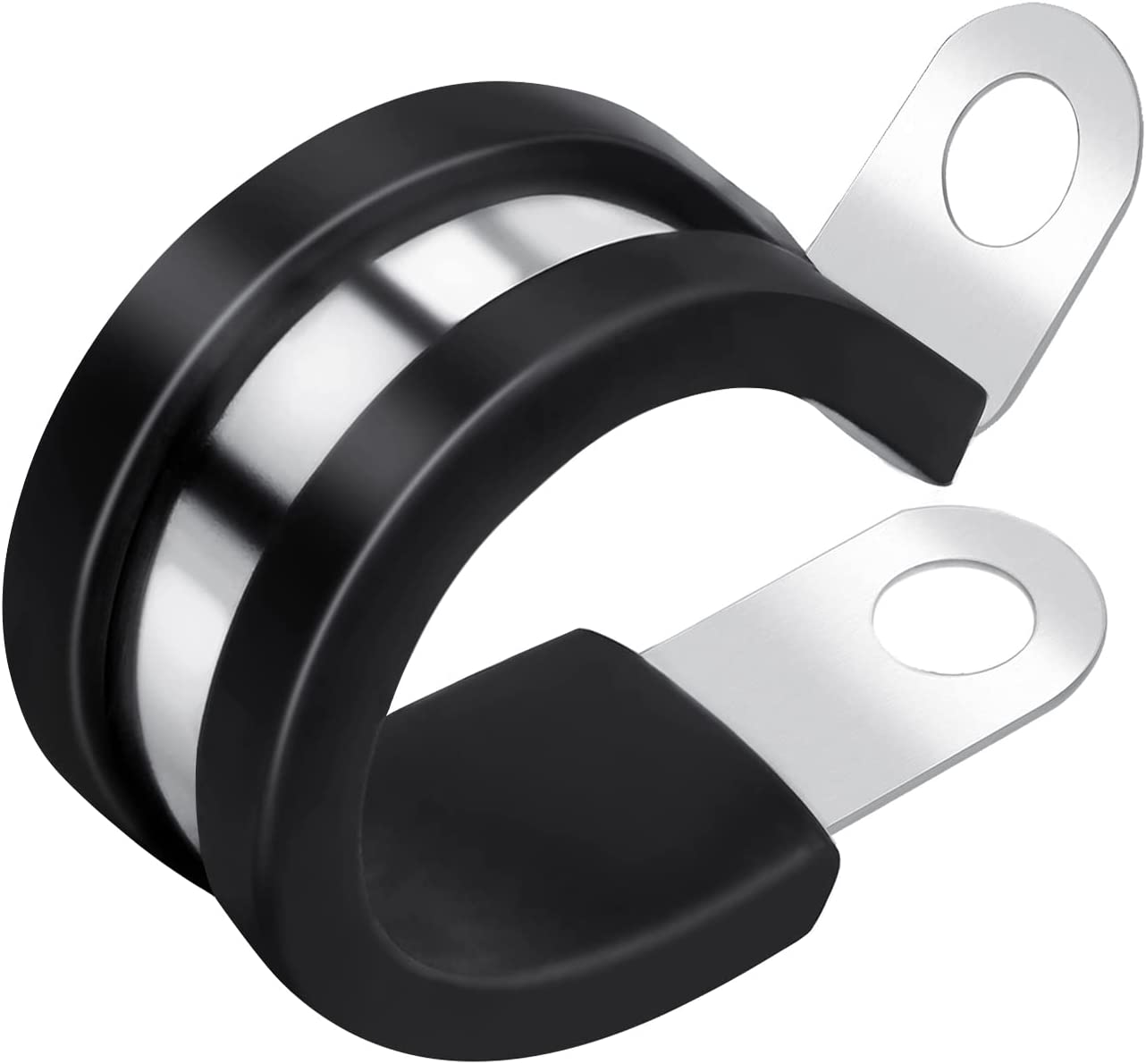 25 Pack 3/4 Inch Stainless Steel Cable Clamps, Metal Pipe Clamps Wire