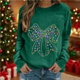 thumbnail image 2 of Turilly Womens Hoodless Sweatshirts Christmas Printed Fashionable Loose Casual Long Sleeved Top Regular Sleeve Sweatshirt, 2 of 5