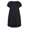 thumbnail image 3 of Zim & Zoe Women's Plus Size Hello Sunshine Plain Dress Short Sleeve - Black, 3 of 3